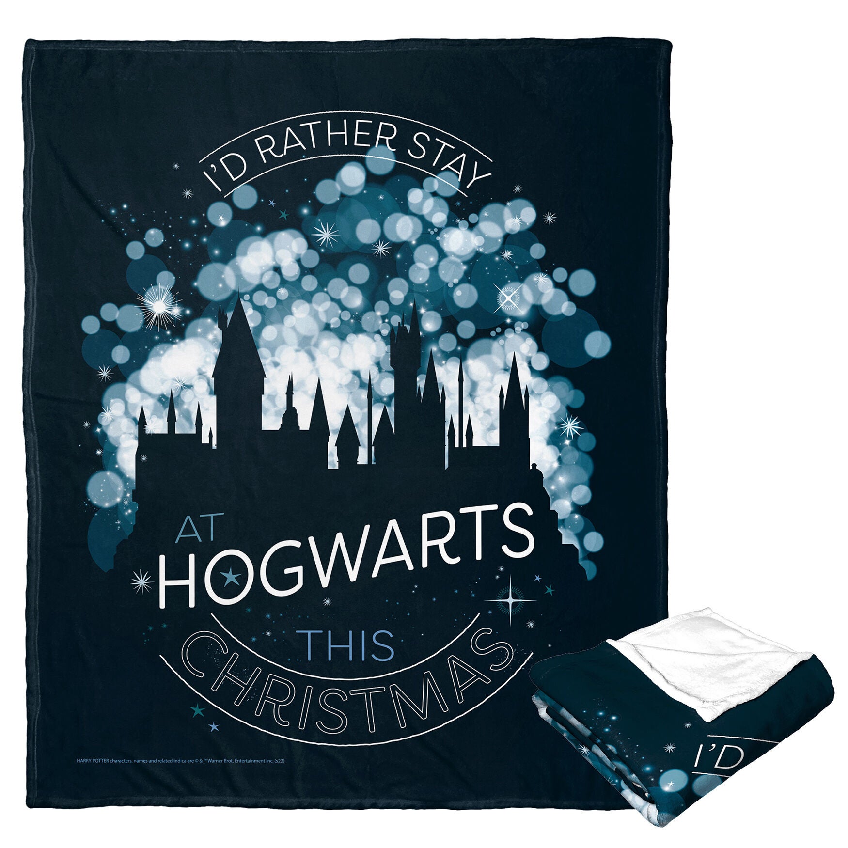 Wb Harry Potter Hogwarts This Christmas Silk Touch Throw, O, hi-res image number 0