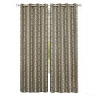 Python Grommet Window Curtain Panel, BROWN GOLD, hi-res image number null