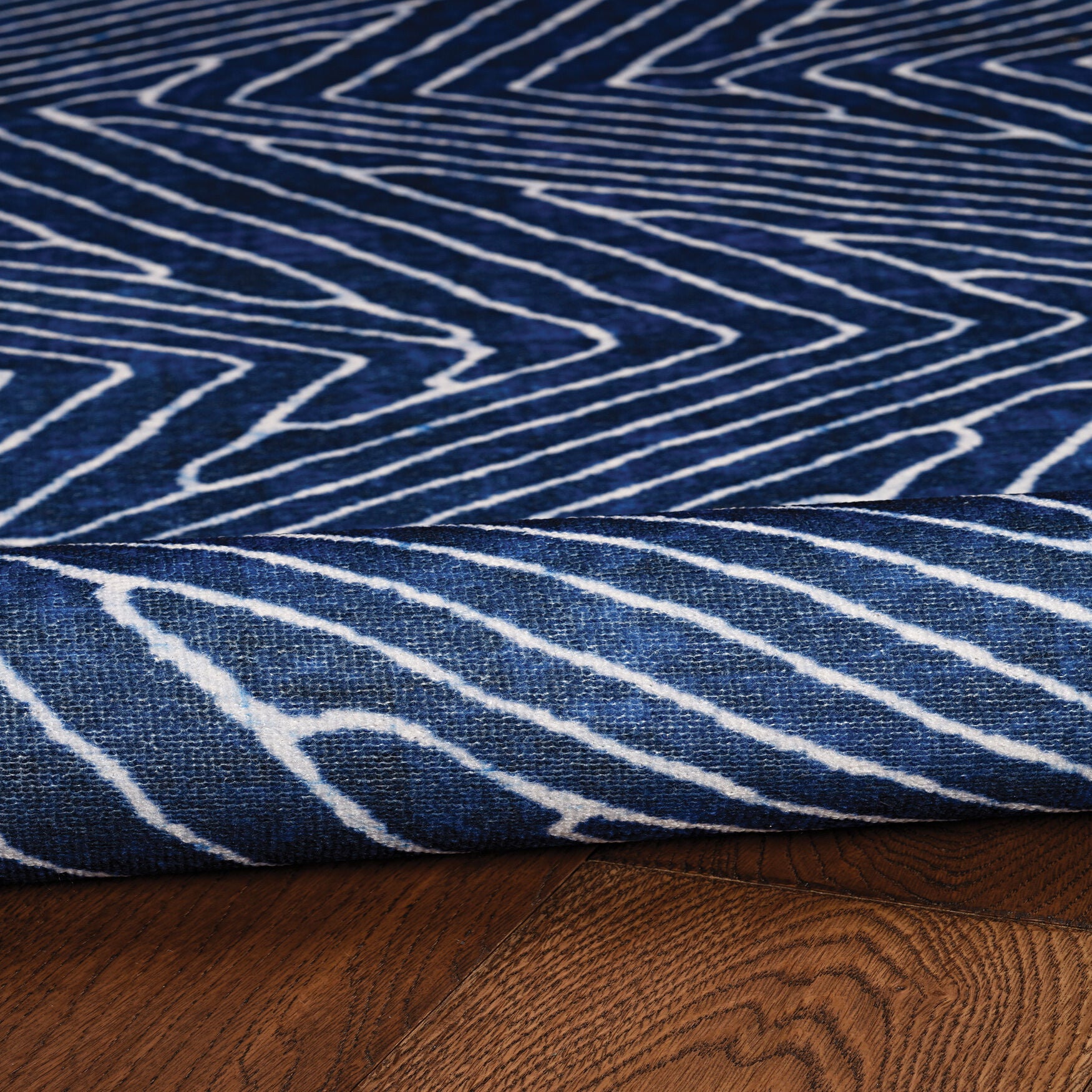 Washable Fuller Blue/Ivory Rug, , alternate image number 4