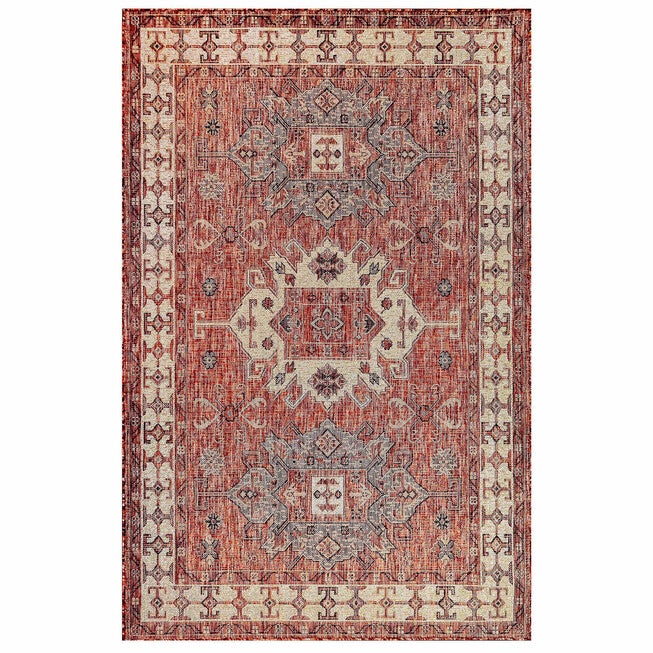 Liora Manne Carmel Kilim Indoor/Outdoor Rug, RED, hi-res image number null