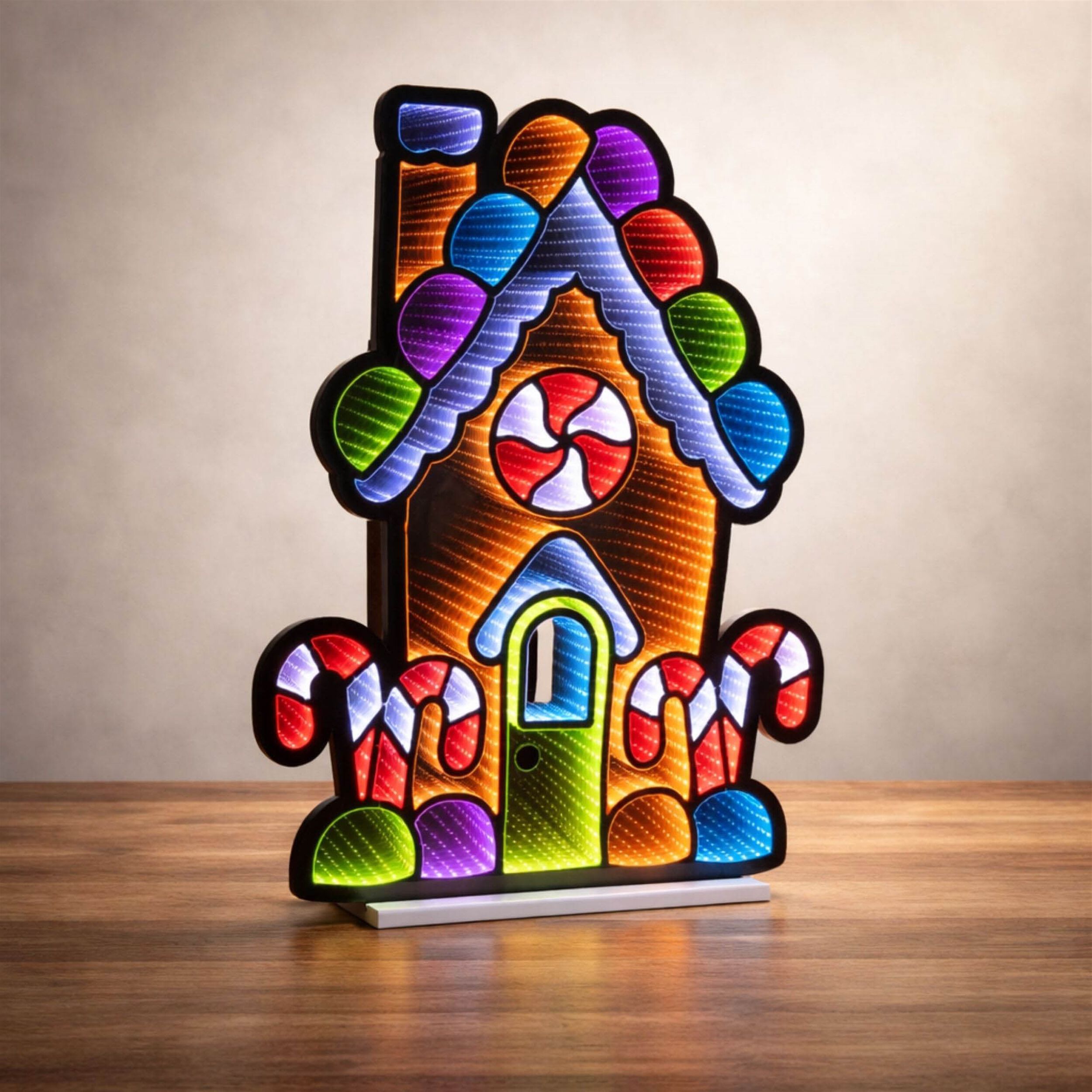 Gingerbread House Ekkolight 35 inchesH, MULTICOLOR, alternate image number 2