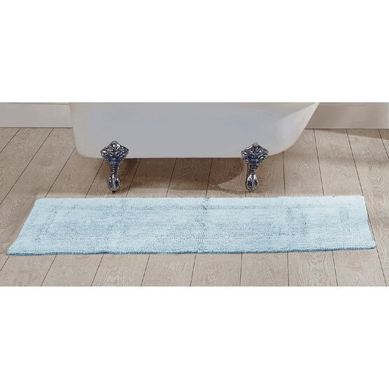 Lux Collections Bath Mat Rug 20" X 60" Runner, BLUE, hi-res image number null