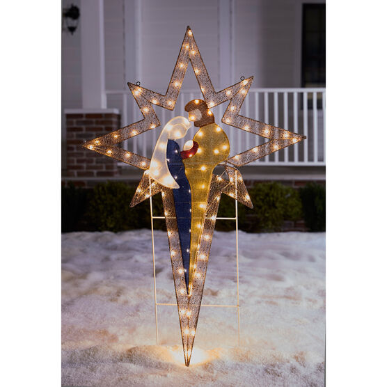 pre-lit northern star with nativity scene, MULTI, hi-res image number null