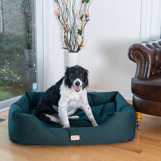 Bolstered Dog Bed, Anti-Slip Pet Bed, Laurel Green, X-Large, , alternate image number null