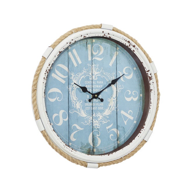 Blue Coastal Metal Wall Clock, , alternate image number 2