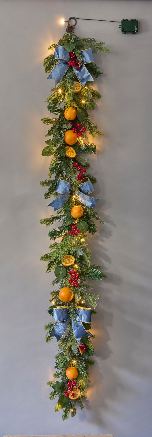 6 Ft. Pre-Lit Indigo Harvest Garland, INDIGO, alternate image number 3