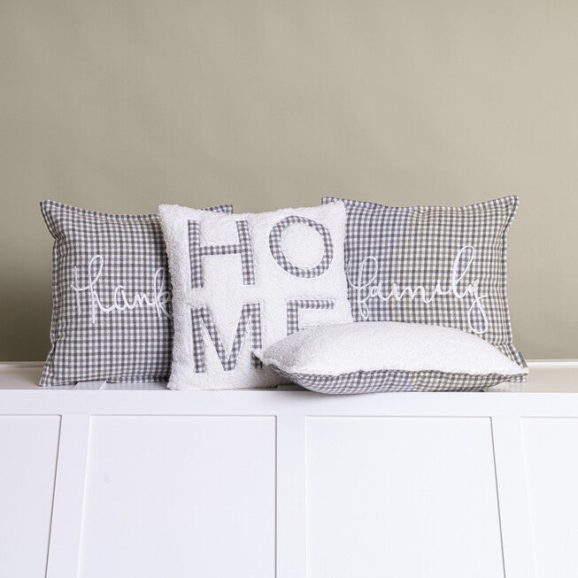 Brenner Plaid Family Sentiment Square Pillow, , alternate image number null