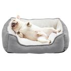 Orthopedic rectangle bolster Pet Bed,Dog Bed, super soft plush, Medium 25x21 inches Gray, , on-hover image number 1
