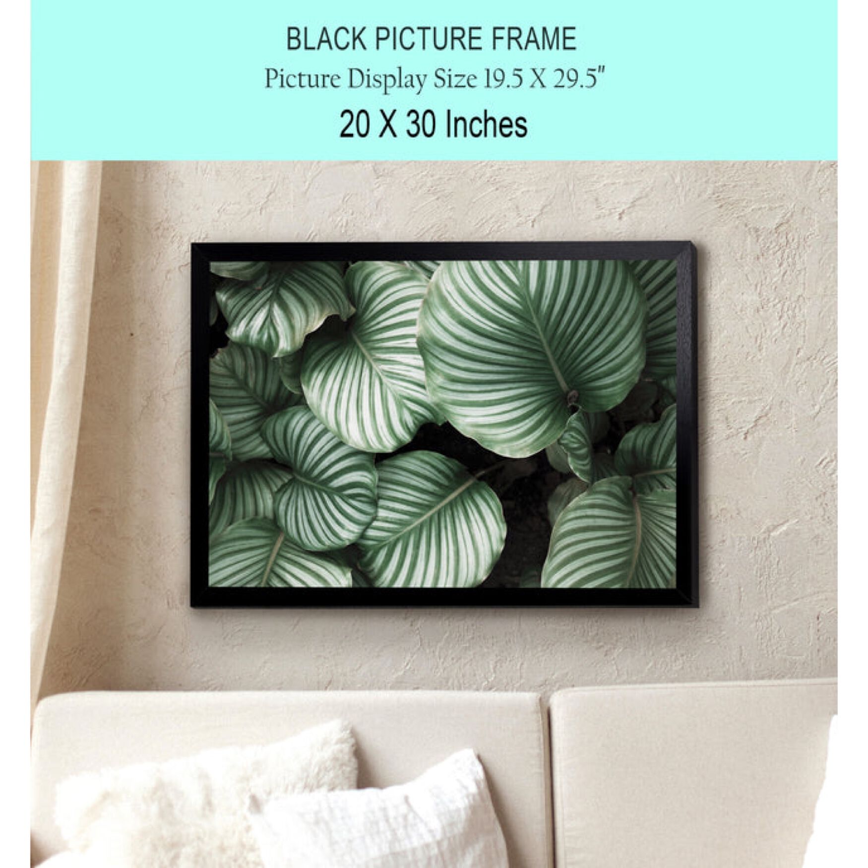 Black Wood Picture Frame With Polished Plexiglass, , on-hover image number 1