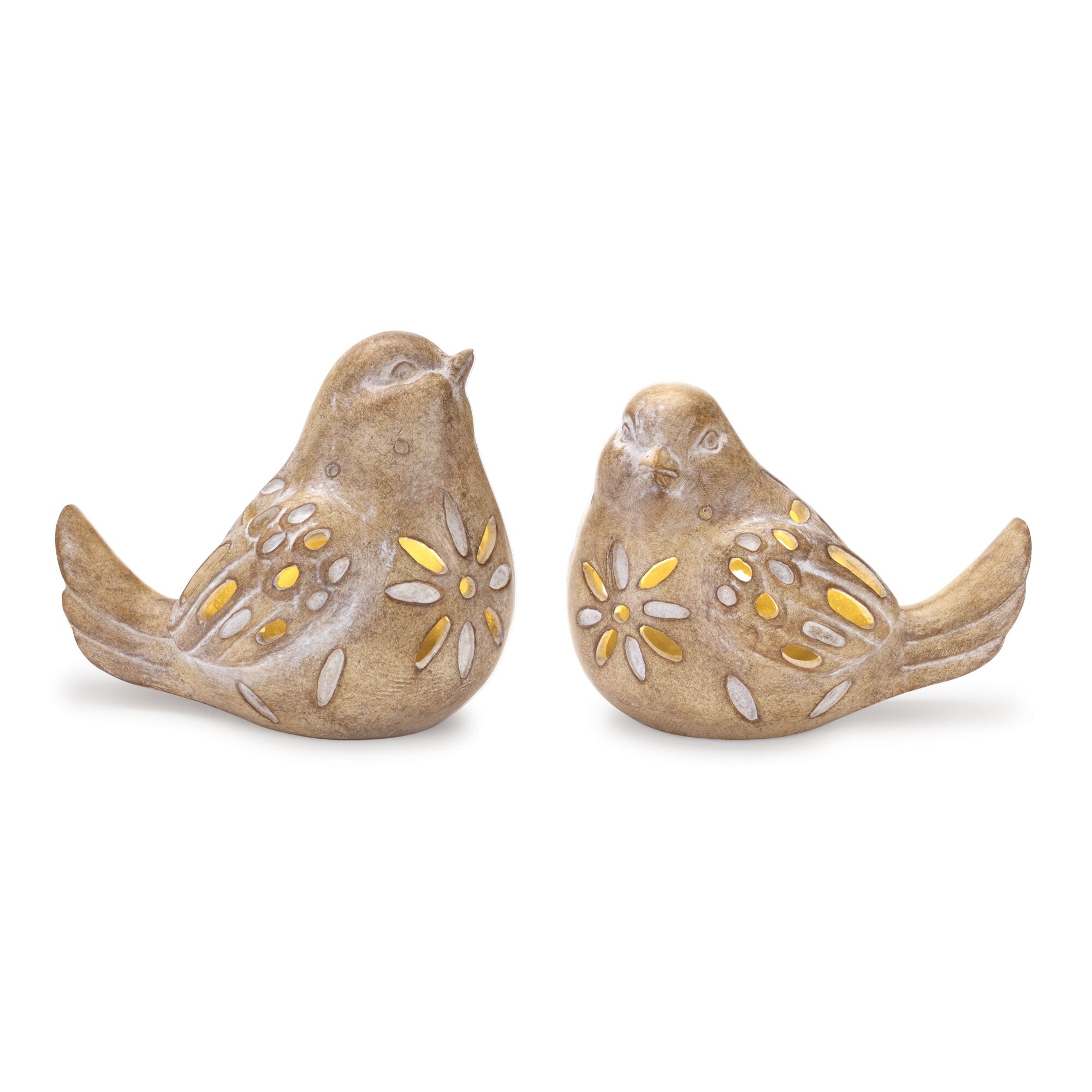 LED Bird Figurine (Set of 2), BEIGE, hi-res image number 0