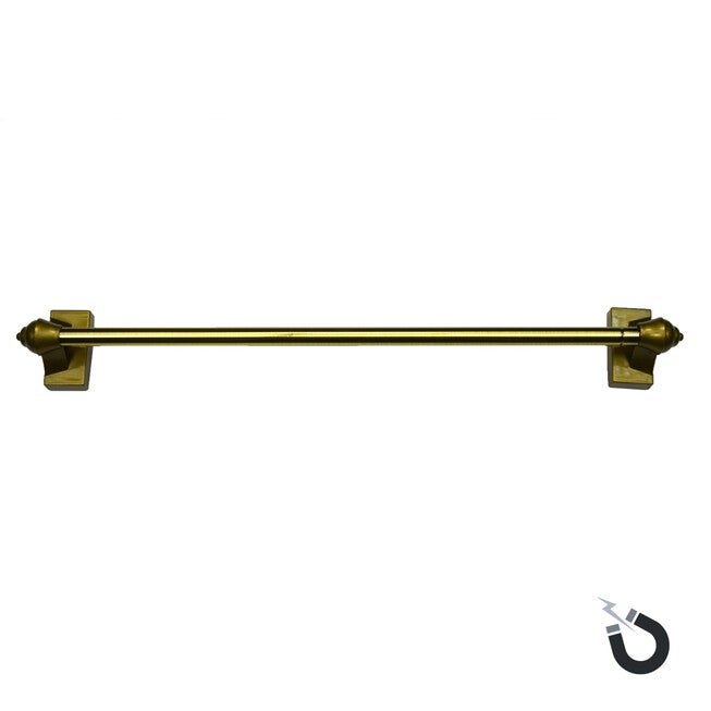 Super Hold Magnetic Window Curtain Rod Set Window, ANTIQUE BRASS, hi-res image number null