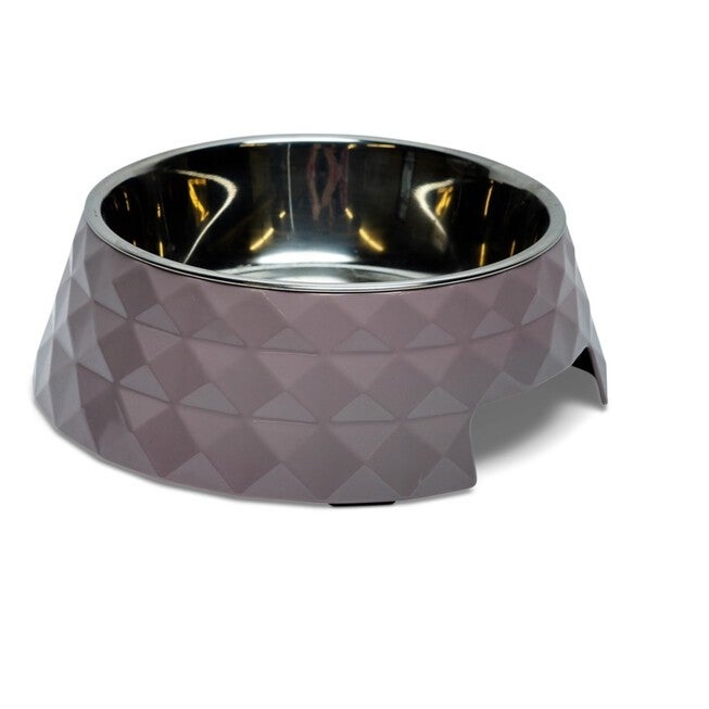 Diamond Melamine Stainless Steel Dog Bowl, WOOD ROSE 24 OZ, hi-res image number null