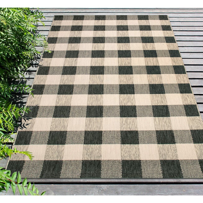 Liora Manne Portofino Texture Plaid Indoor/Outdoor Rug, , on-hover image number 1