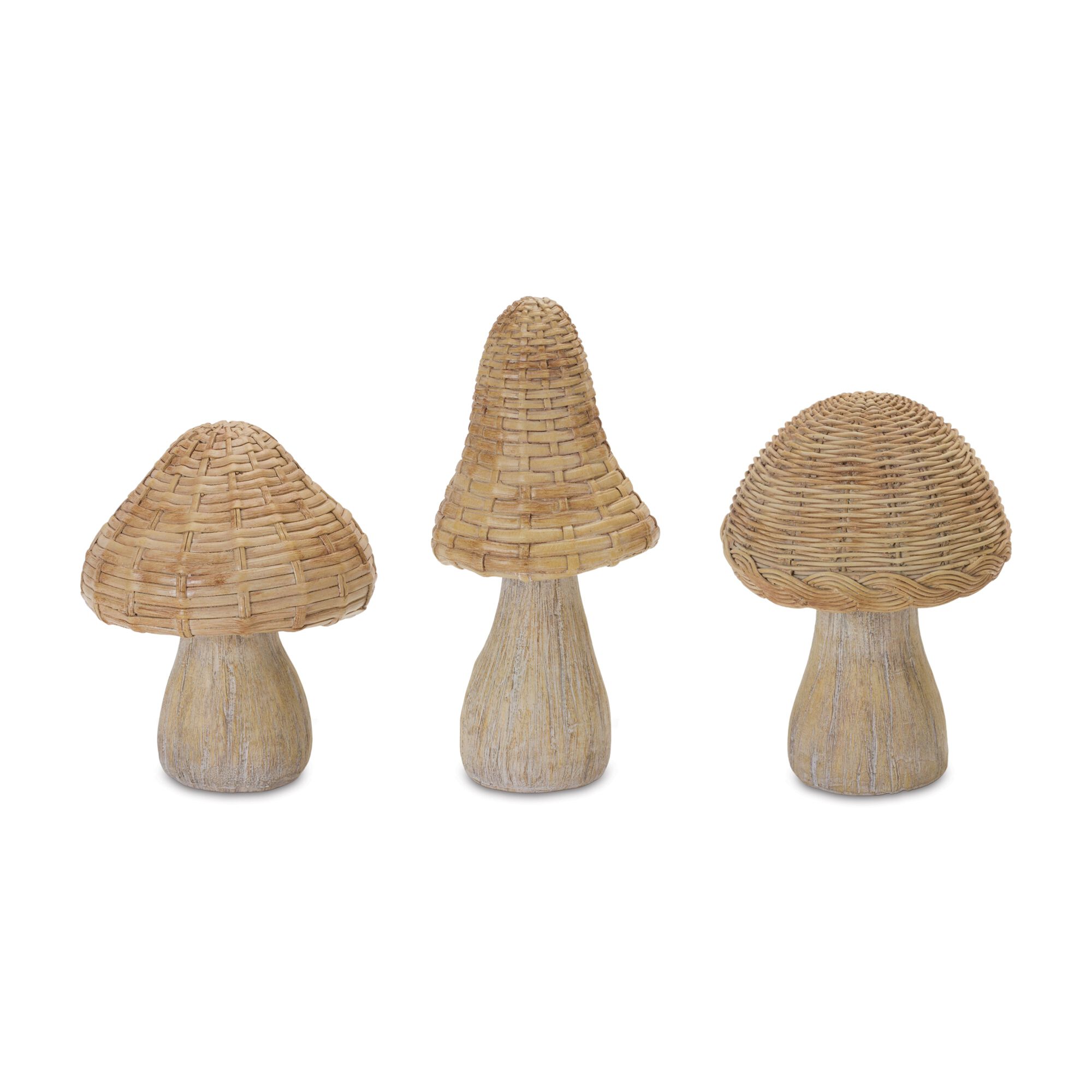 Mushroom (Set of 3) 6 inchesH, 6.75 inchesH, 8.25 inchesH Resin, BROWN, hi-res image number 0