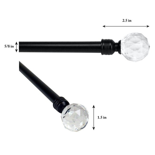 48 inches-86 inches Rod set with Disco Finial, , alternate image number null