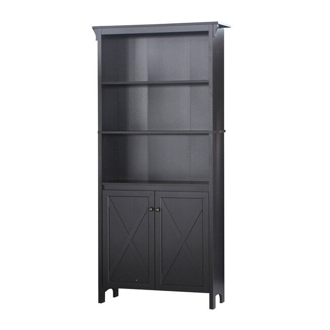 Hawksbury Bookcase With 2 Door Bookcase, ESPRESSO, hi-res image number null