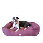 Bolstered Dog Bed, Anti-Slip Pet Bed, Burgundy, X-Large, BURGUNDY, hi-res image number null