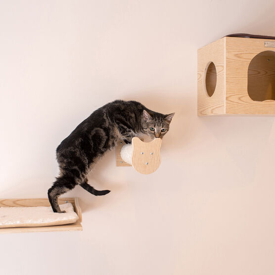 Real Wood Wall Series Cat Tree With Condo, Perch And Step Up, , on-hover image number null