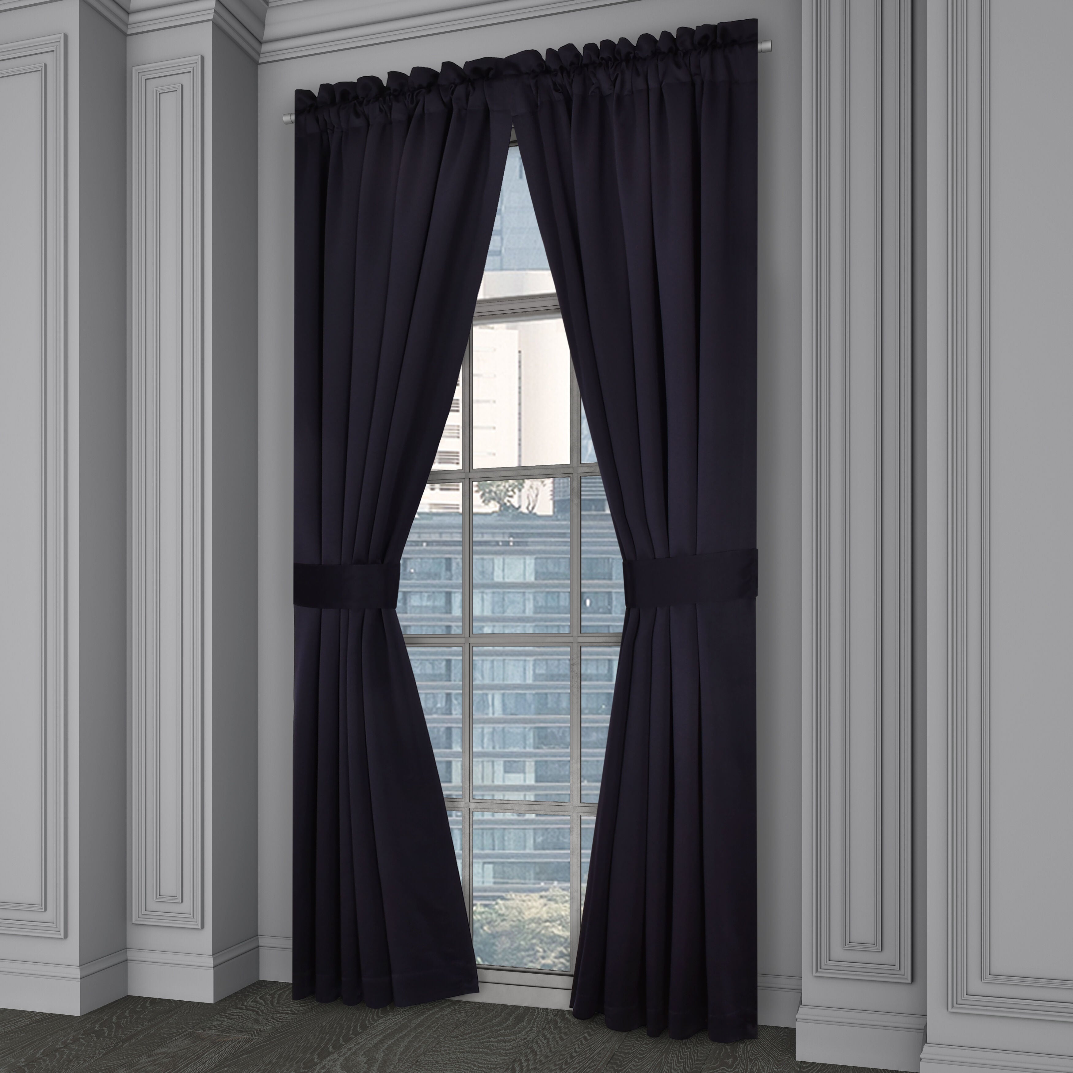 CARLISLE 84 inches WINDOW PANEL PAIR, INDIGO, hi-res image number 0