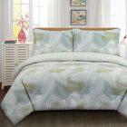 Palms Duvet Cover Set, BLUE GREEN WHITE, hi-res image number null