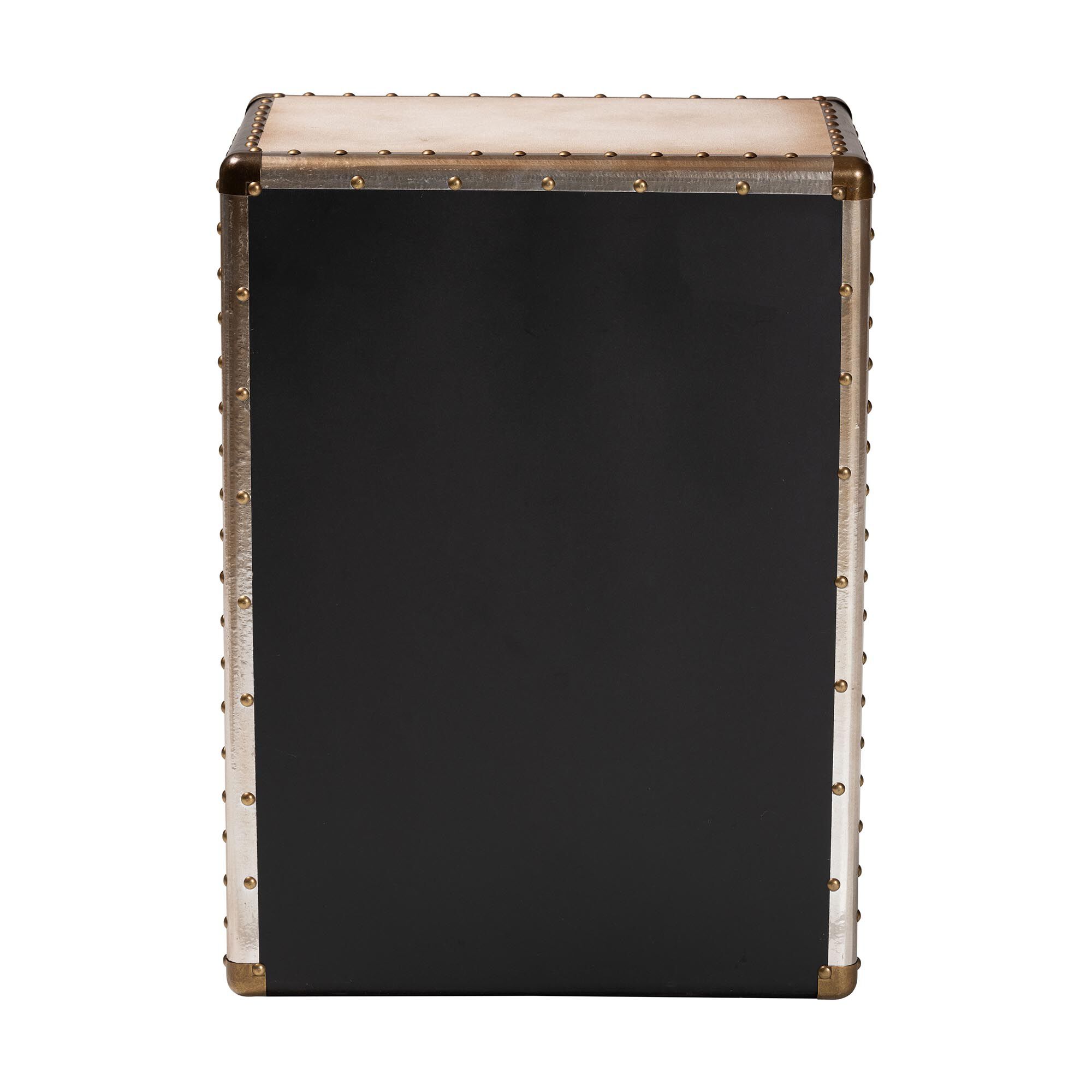 Jaelyn Vintage Black Canvas 4-Drawer End Table, BEIGE, alternate image number 5