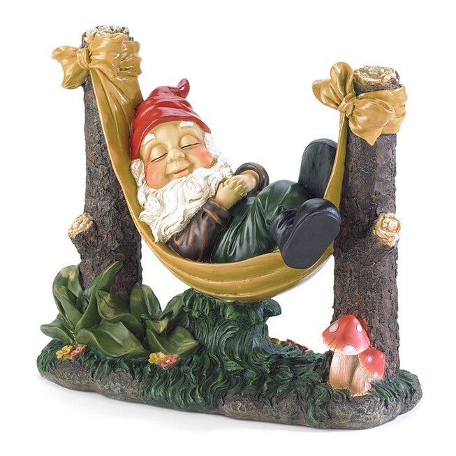 Slumbering Gnome Statue, MULTICOLOR, hi-res image number null