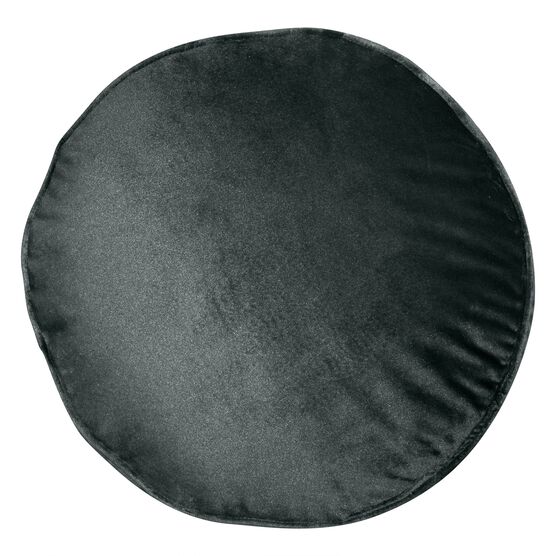 Panne Velvet Round Decorative Pillow , BLACK, hi-res image number null
