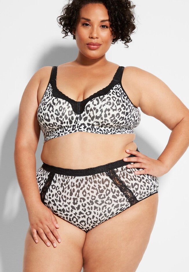 Fashion No-Wire Cotton Comfort Bra, BRUSHED ANIMAL, hi-res image number null