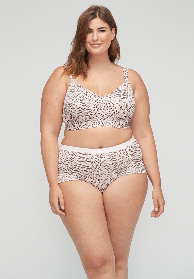 Full-Coverage Smooth No-Wire Bra, ANIMAL NEUTRAL, hi-res image number null