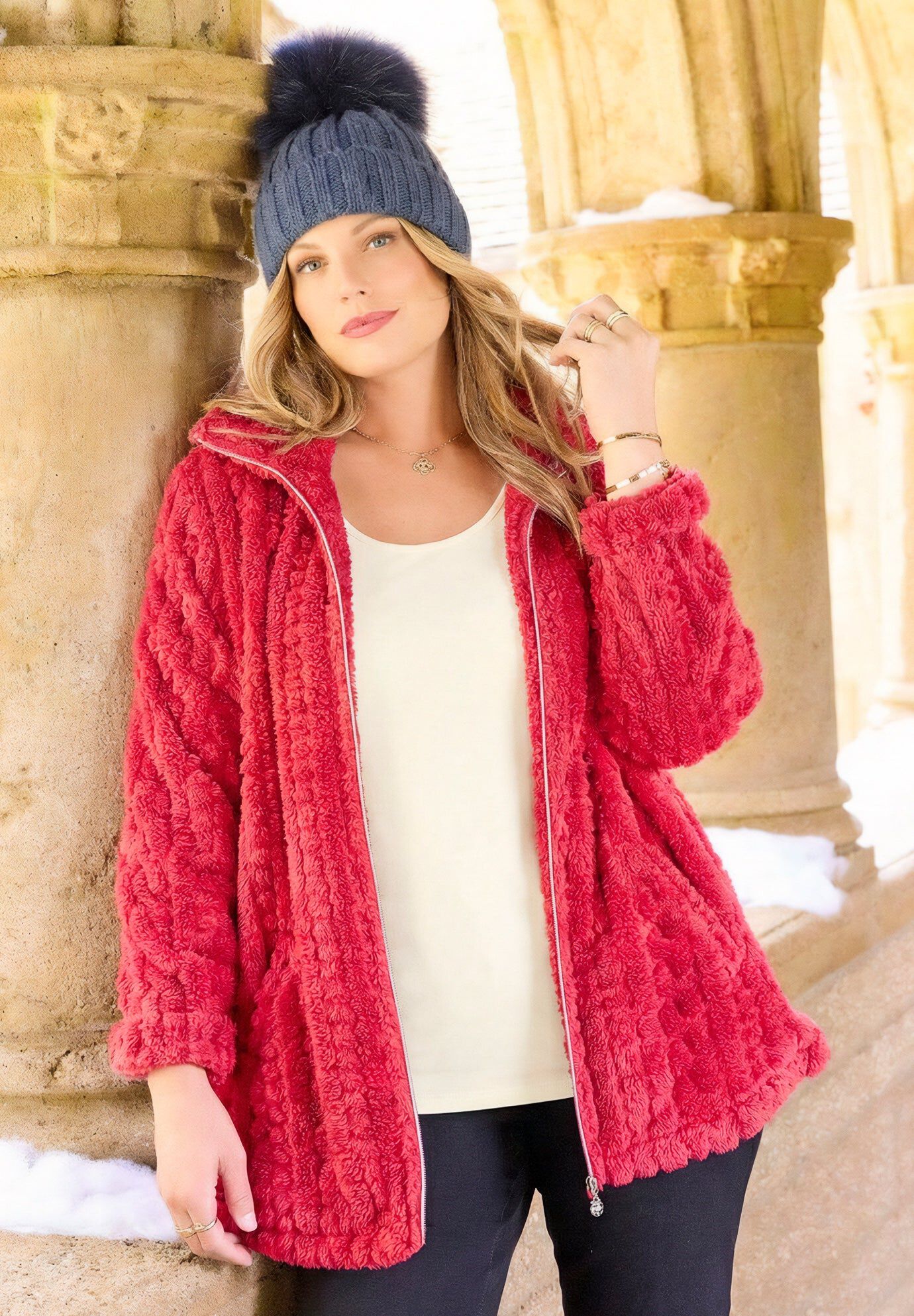 Ultimate Plush Jacket, TEXTURED CLASSIC RED, hi-res image number 0