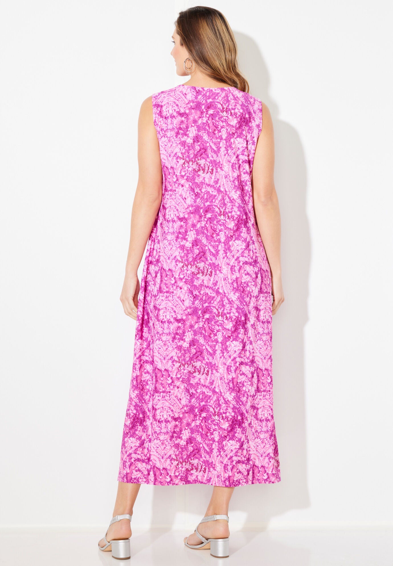 Terrace Ridge Maxi Dress, BERRY PINK DAMASK, on-hover image number 1