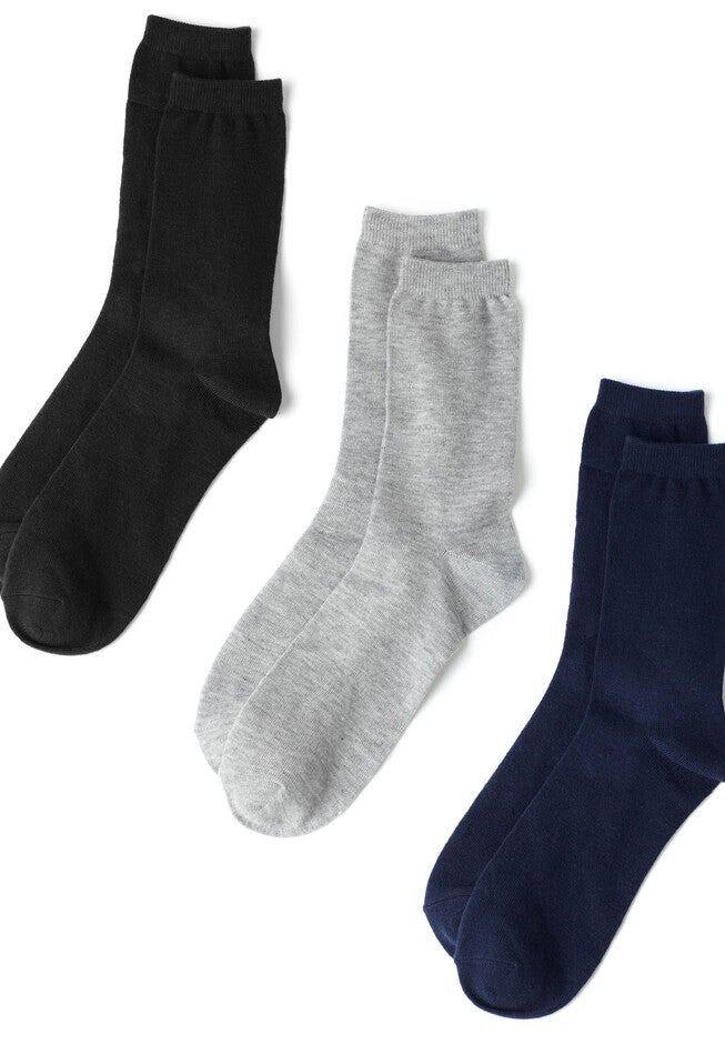 Crew 3-Pack Socks, NAVY, hi-res image number null