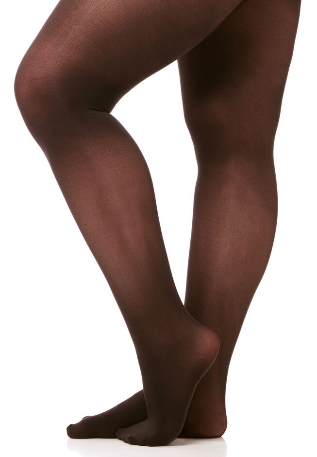 Opaque Control Top Tights, BLACK, hi-res image number 0