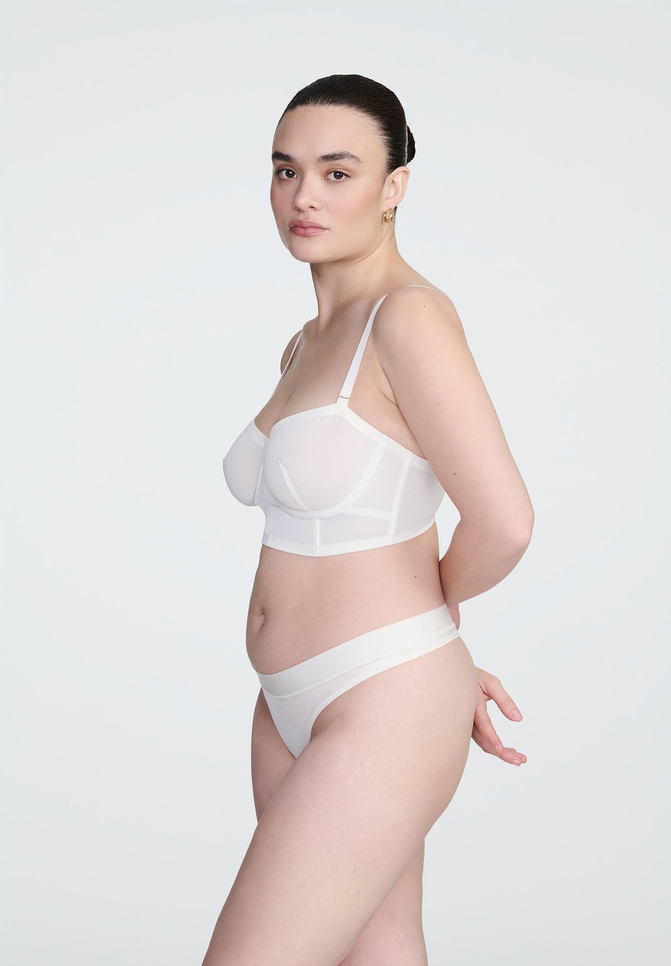The Longline Bra - Mesh, SALT, alternate image number 2