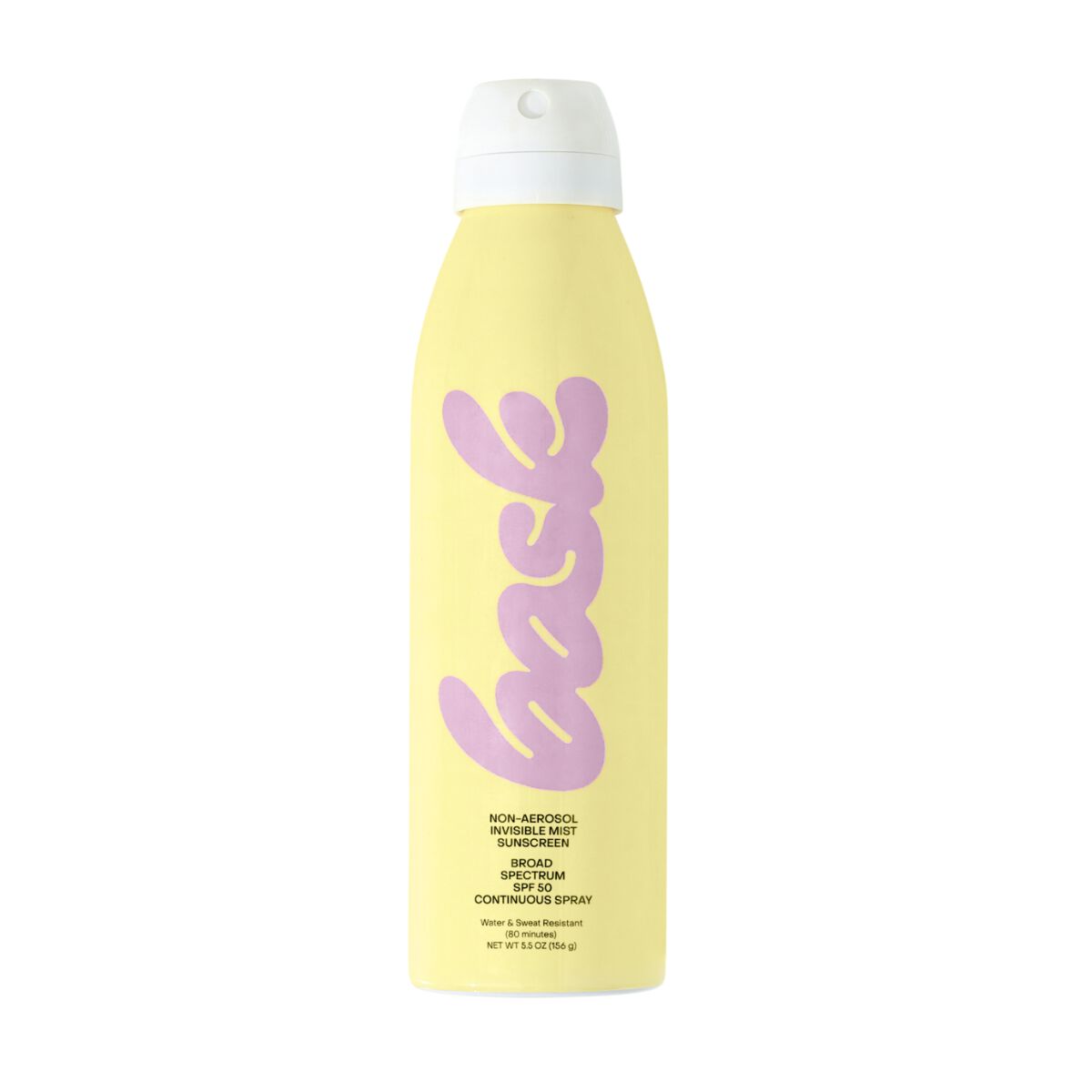 Bask SPF 50 Non-Aerosol Sunscreen Spray, YELLOW, hi-res image number 0