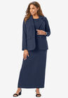 Single Breasted Maxi Jacket Dress, NAVY, hi-res image number null