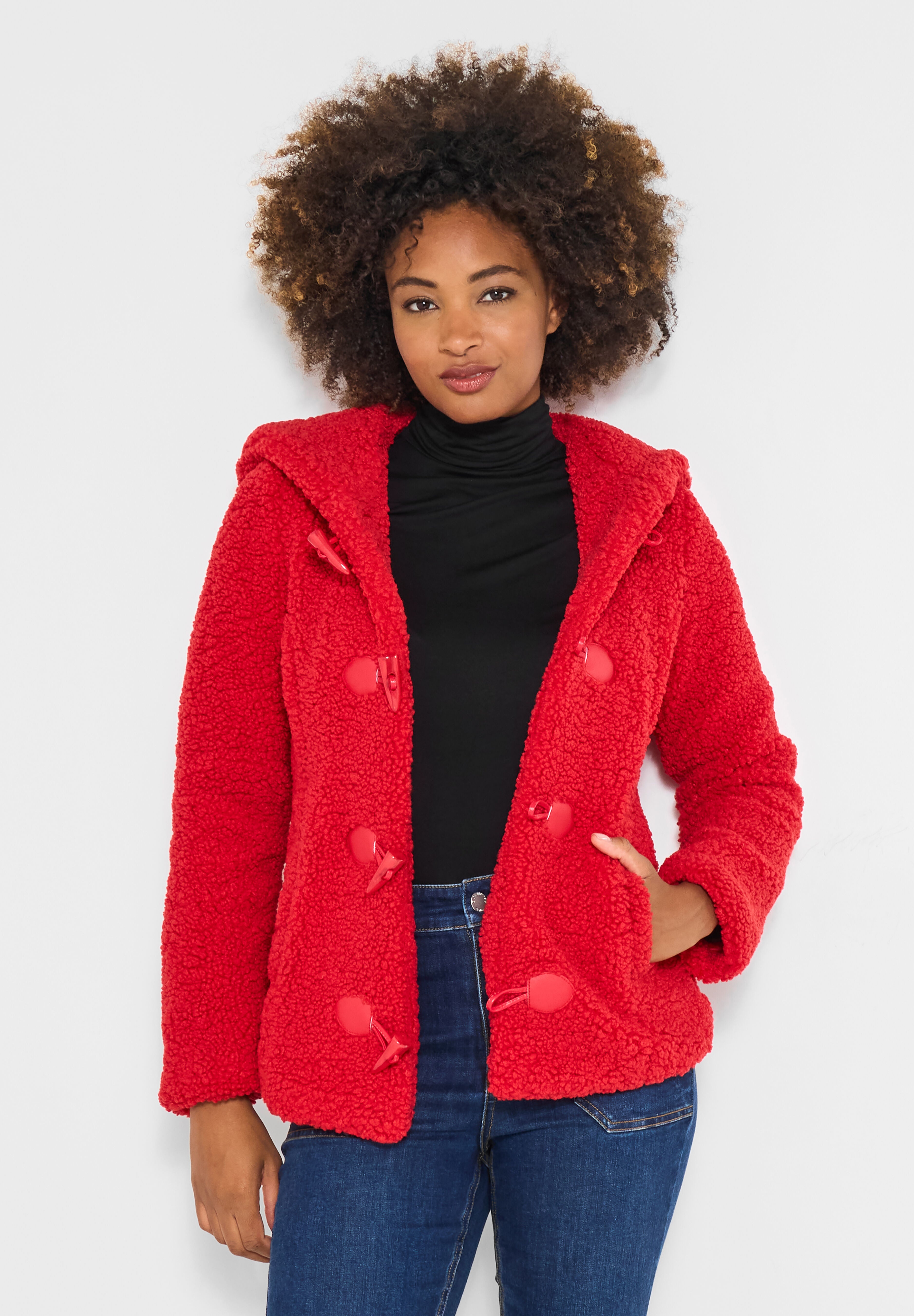 Hooded Sherpa Toggle Jacket