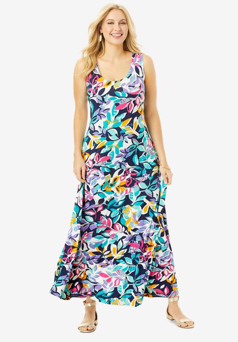 Tank Maxi Dress Plus Size Maxi Dresses Ellos