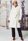 Belted Wool-Blend Coat, , alternate image number null