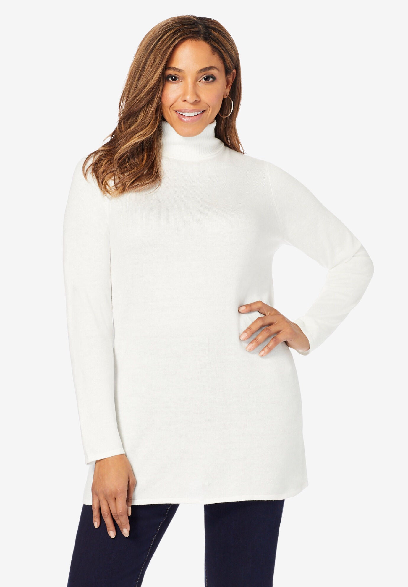 Carefree Cashmere Turtleneck, IVORY, hi-res image number 0