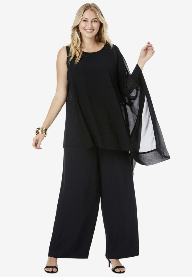 2-Piece Pant Set, BLACK, hi-res image number 0