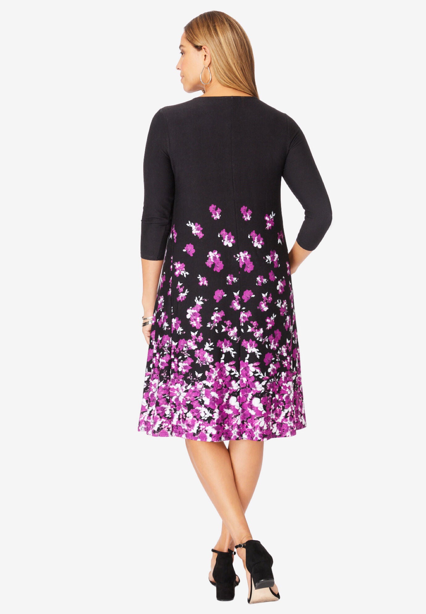 quarter sleeve t shirt dress