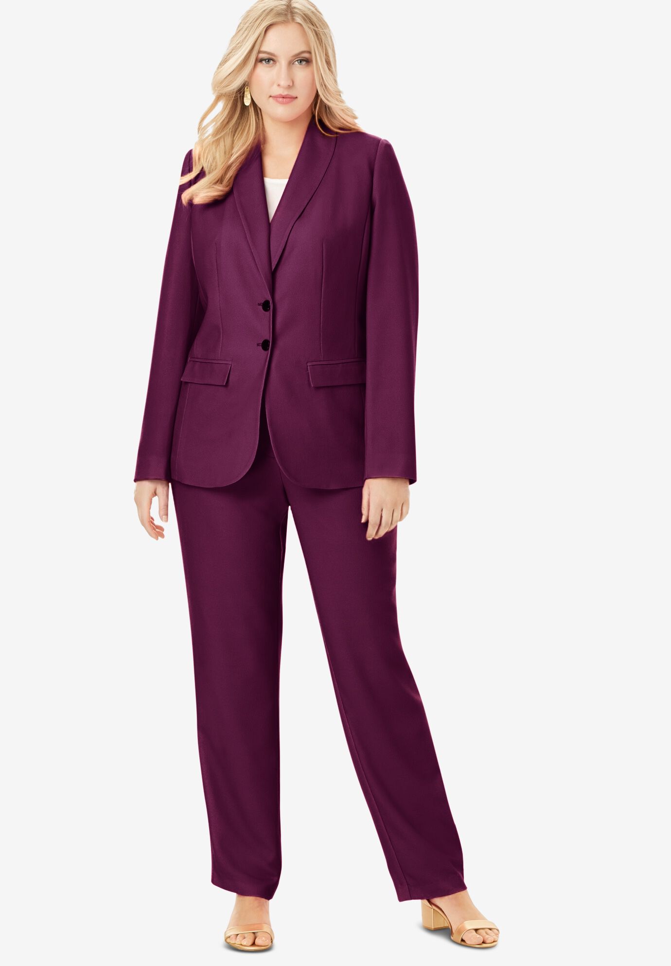 tall plus size pant suits