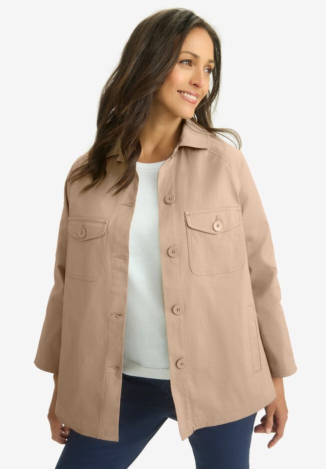 Twill Swing Jacket, NEW KHAKI, hi-res image number null
