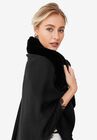 Faux-Fur Trim Shawl, , alternate image number null
