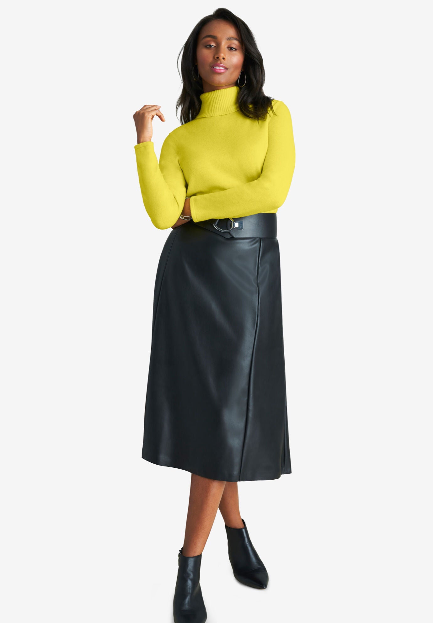 Cotton Cashmere Turtleneck, , alternate image number 4