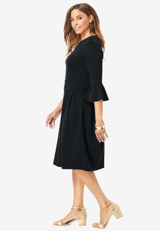Ponte Fit & Flare Dress, , alternate image number null