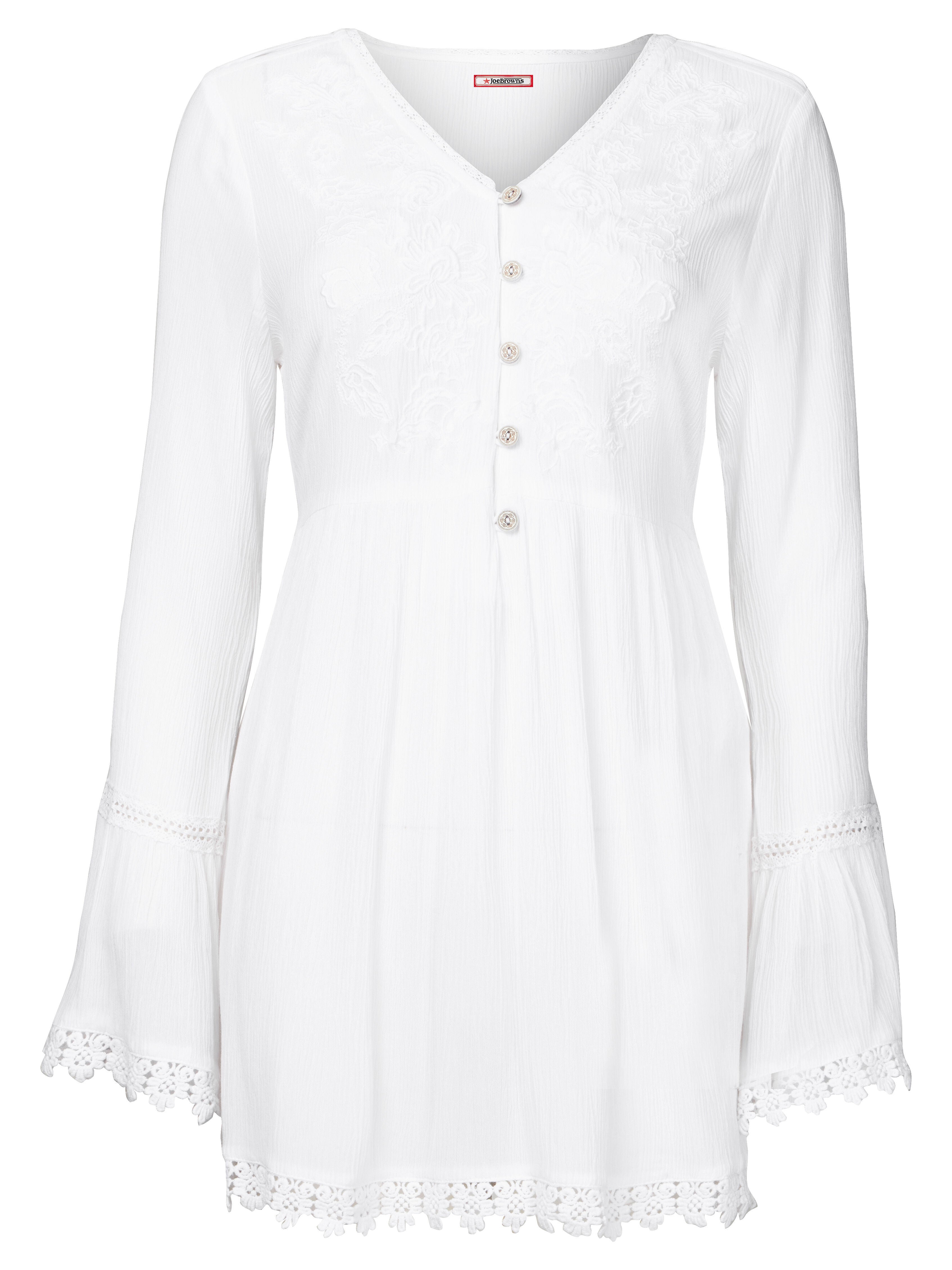 Crochet Crinkle Tunic, WHITE, alternate image number 3