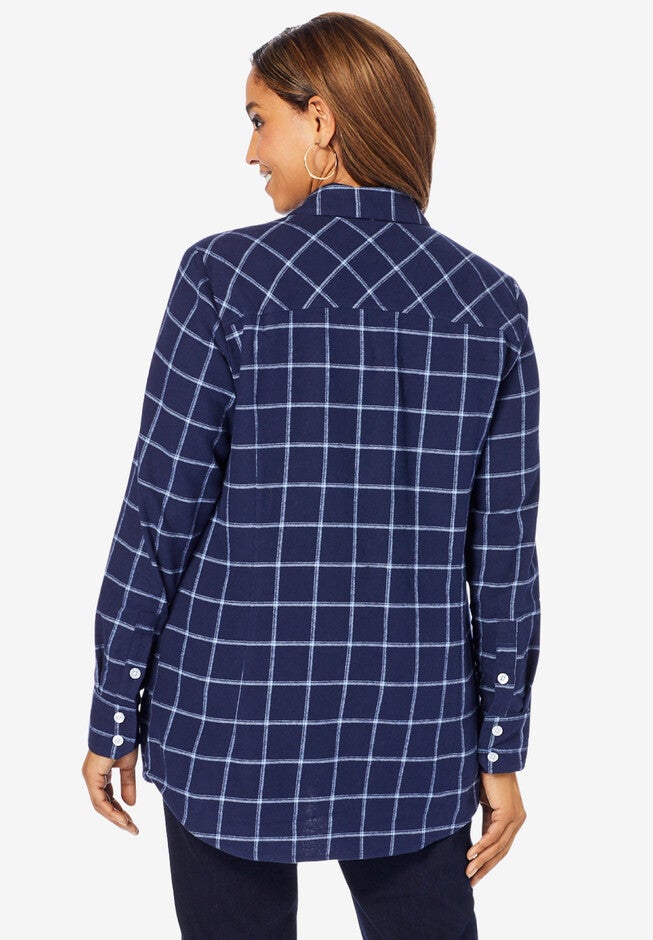 Long Sleeve Flannel Shirt, , on-hover image number 1