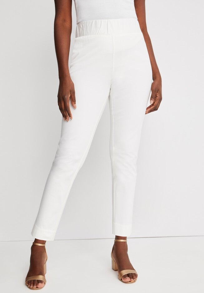 Tummy Control Twill Ankle Pant, , alternate image number 1
